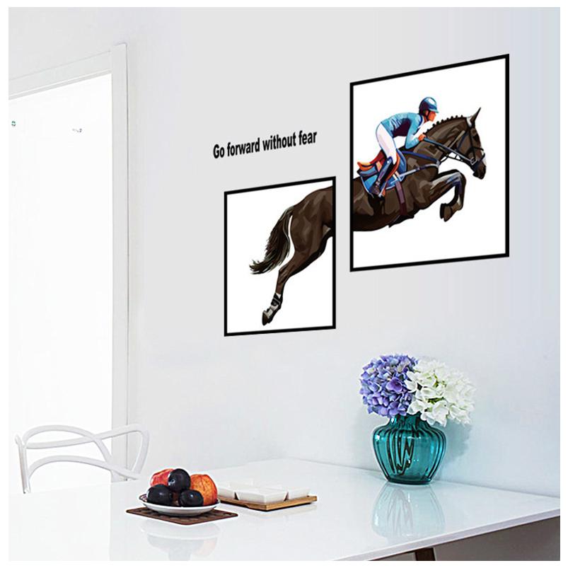 ウォールステッカー ウォールシール 馬 ウマ 競馬 競走馬 ジョッキー ポスター風 壁シール 壁紙シール 壁面装飾 壁装飾 室内装飾 インテリア Di Zak おとりよせ Com 通販 Yahoo ショッピング