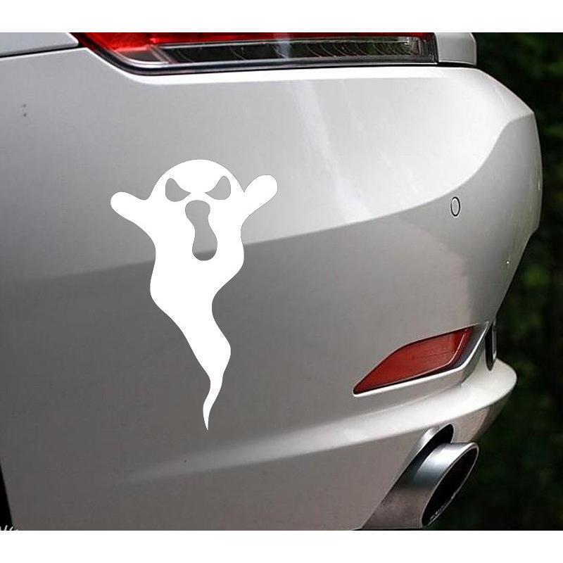 カーステッカー デザインステッカー シール 車用品 カー用品 カーアクセサリー ゴースト お化け キャラクター かわいい 白 黒 Zak おとりよせ Com 通販 Yahoo ショッピング