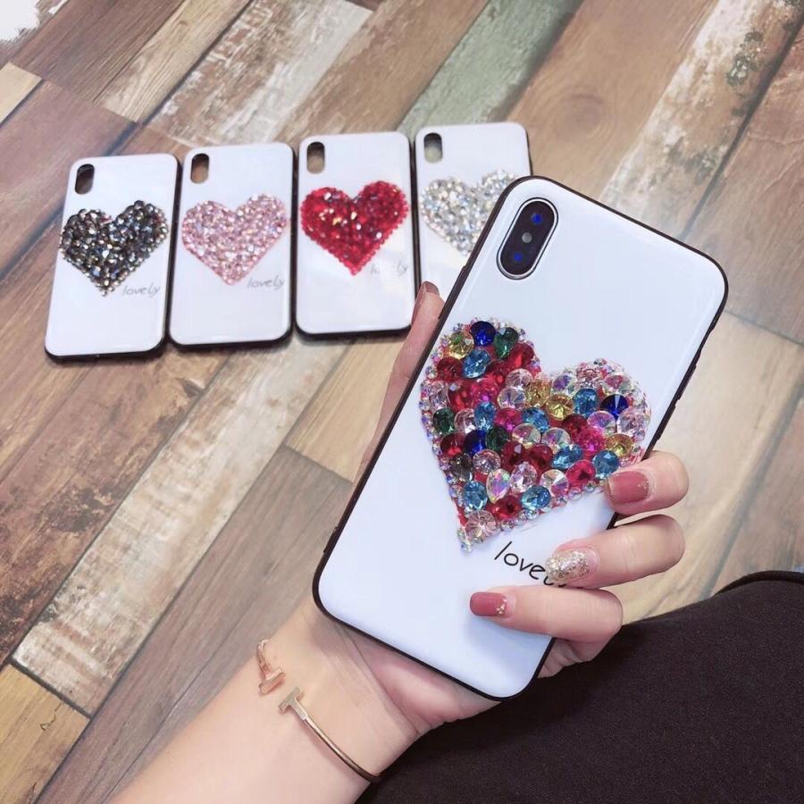 Iphoneカバー Iphoneケース スマホカバー スマートフォンケース ハート ラインストーン キラキラ Lovely 携帯カバー 保護ケース 保 Zak おとりよせ Com 通販 Yahoo ショッピング