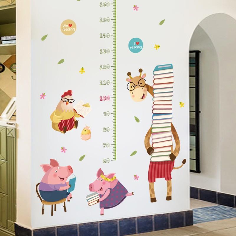 ウォールステッカー 壁紙シール 身長計 ウォールシール 目盛り 身長測定 成長記録 アニマル 壁面装飾 壁シール 壁 動物 今だけ限定15 Offクーポン発行中 可愛い おしゃれ かわいい