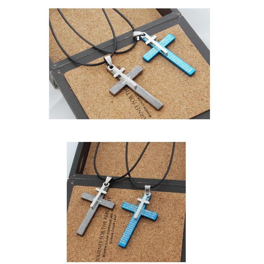 ペンダントネックレス ネックレス ダブルクロス 十字架 クロス かっこいい アクセサリー メンズ Zak おとりよせ Com 通販 Yahoo ショッピング