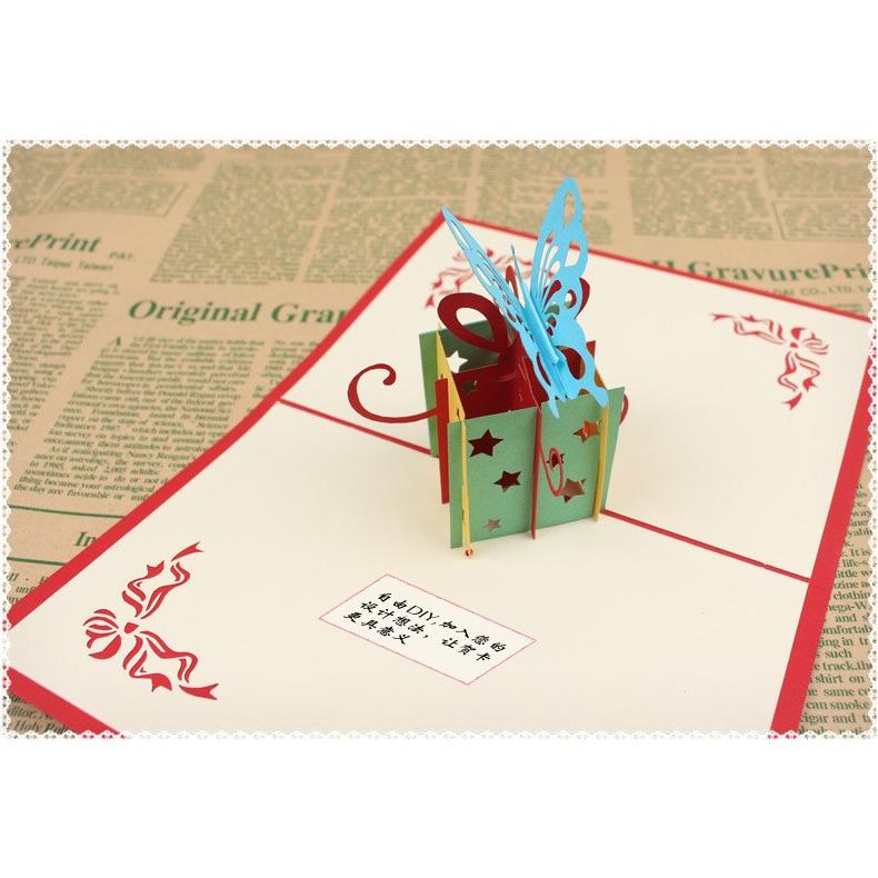 グリーティングカード メッセージカード 誕生日 バースデー 記念日 お祝い カード 立体 飛び出す プレゼント 蝶 3d Zak おとりよせ Com 通販 Yahoo ショッピング
