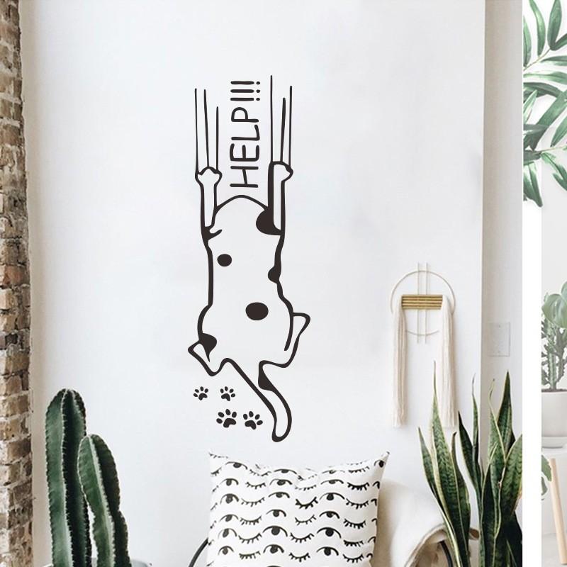 ウォールステッカー 転写式 壁紙シール モノトーン モノクロ ユニーク 猫 ネコ 面白い おもしろい 窓 ガラス 壁シール おしゃれ 可愛い かわいい Zak おとりよせ Com 通販 Yahoo ショッピング