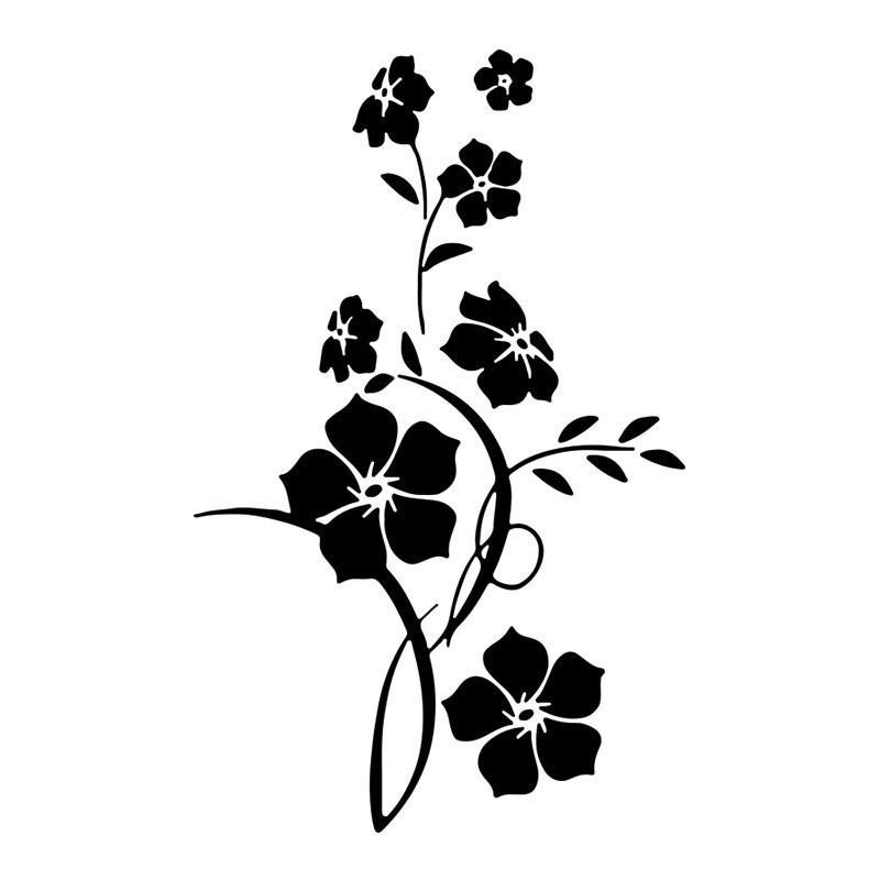 ウォールステッカー ウォールシール フラワー 花 モノクロ 貼ってはがせる 壁紙シール ステッカー シール 壁面装飾 壁装飾 装飾 飾り付け Pvc Zak おとりよせ Com 通販 Yahoo ショッピング