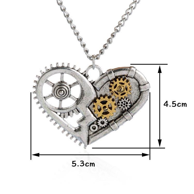 ネックレス 歯車 ユニセックス レディース メンズ アクセサリー チェーン シルバーカラー カジュアル ハート型 かっこいい おしゃれ かわいい レト Zak おとりよせ Com 通販 Yahoo ショッピング