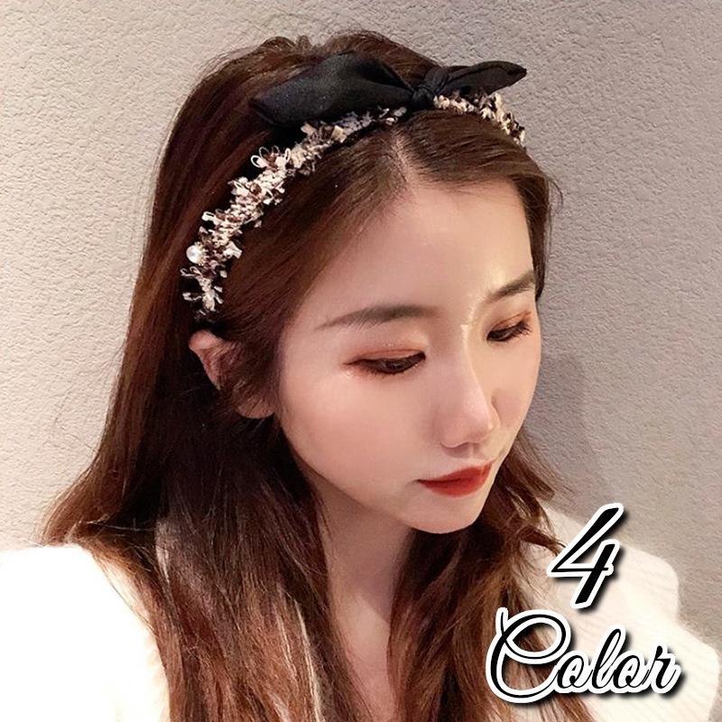カチューシャ レディース ヘアアクセサリー ヘッドドレス リボン フェイクパール ヘアアレンジ 髪飾り まとめ髪 華やか おしゃれ 普段使い ヘビロテ Zak おとりよせ Com 通販 Yahoo ショッピング