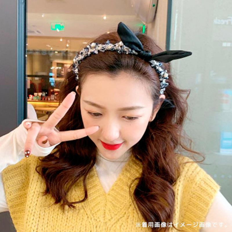 カチューシャ レディース ヘアアクセサリー ヘッドドレス リボン フェイクパール ヘアアレンジ 髪飾り まとめ髪 華やか おしゃれ 普段使い ヘビロテ Zak おとりよせ Com 通販 Yahoo ショッピング