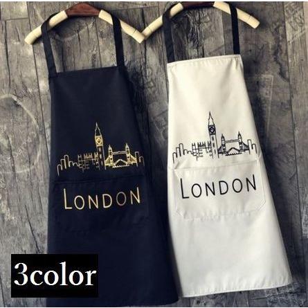 エプロン カフェエプロン 大人用エプロン 全身 首掛けタイプ ポケットつき 防水 英字 英語 可愛い かわいい おしゃれ 料理 家事 手伝い キッチン Zak おとりよせ Com 通販 Yahoo ショッピング