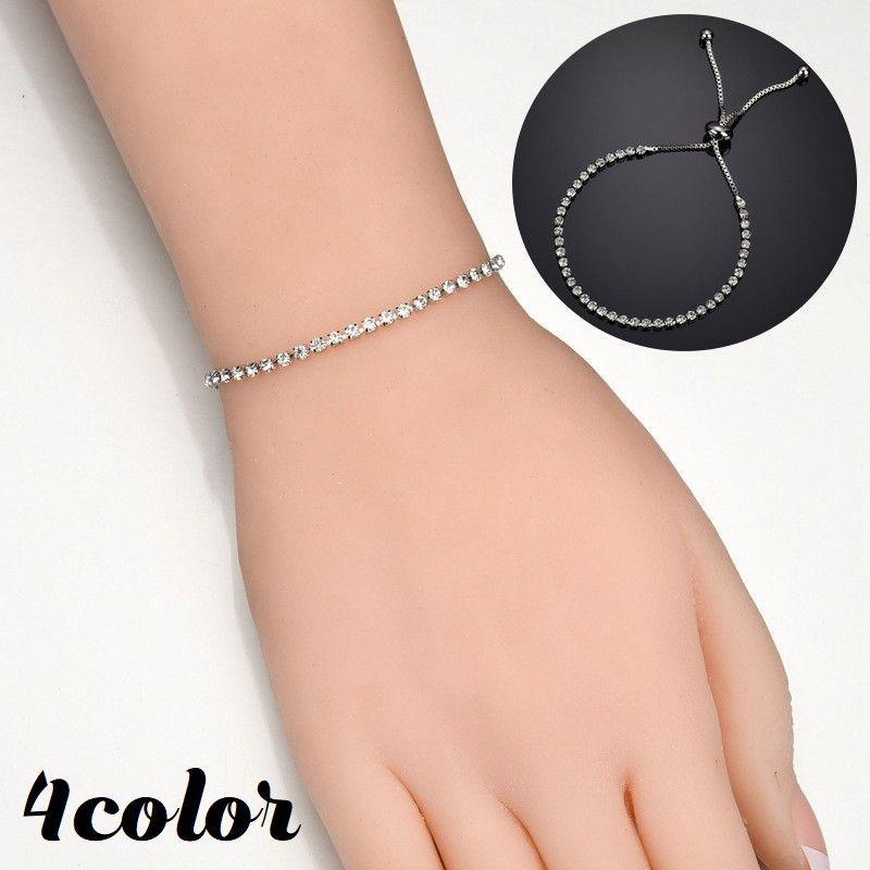 ブレスレット レディース 女性 チェーン ラインストーン キラキラ おしゃれ かわいい プレゼント ギフト グリーン ブルー ブラック ホワイト 手首 Zak 367 おとりよせ Com 通販 Yahoo ショッピング