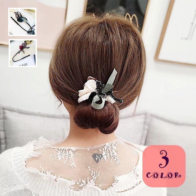 おだんごメーカー シニヨンメーカー レディース ファッション小物 ヘアアクセサリー イミテーションパール 花 フラワー リボン Zak おとりよせ Com 通販 Yahoo ショッピング