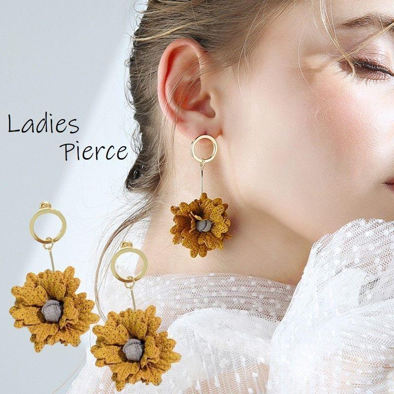 ロングピアス ピアス アクセサリー レディース 対 お花 花 フラワー リング ロング 揺れる 大きめ Big 存在感 アクセ 飾り 耳飾り 装飾 お Zak 395 おとりよせ Com 通販 Yahoo ショッピング