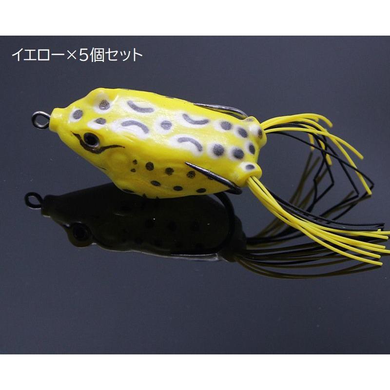 フロッグ 5個セット 釣り用品 フィッシング ソフトルアー カエル 5g 8g 13g トップウォーター ブラックバス 雷魚｜mignonlindo｜08