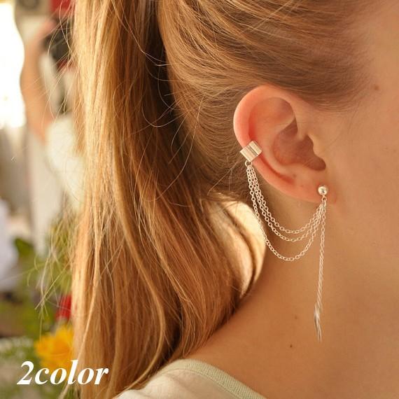 ピアス イヤーカフ アクセサリー ファッション小物 チェーン 3連 イヤカフ 揺れる リーフ ボール ロング シンプル カジュアル おしゃれ シンプル Zak おとりよせ Com 通販 Yahoo ショッピング