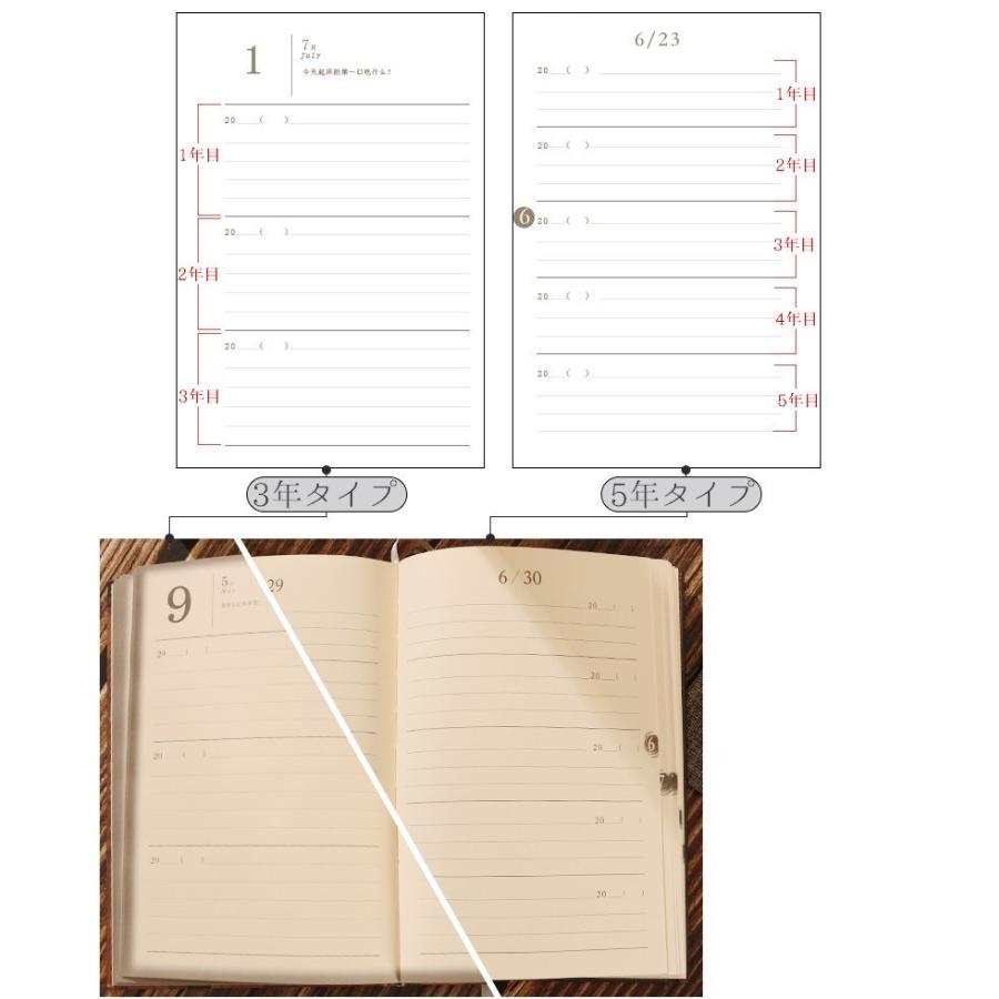 手帳 ダイアリー 日記 スケジュール 3年 5年 A5 日付表示あり レトロ シンプル おしゃれ 育児日記 子育て日記 成長記録 Zak おとりよせ Com 通販 Yahoo ショッピング