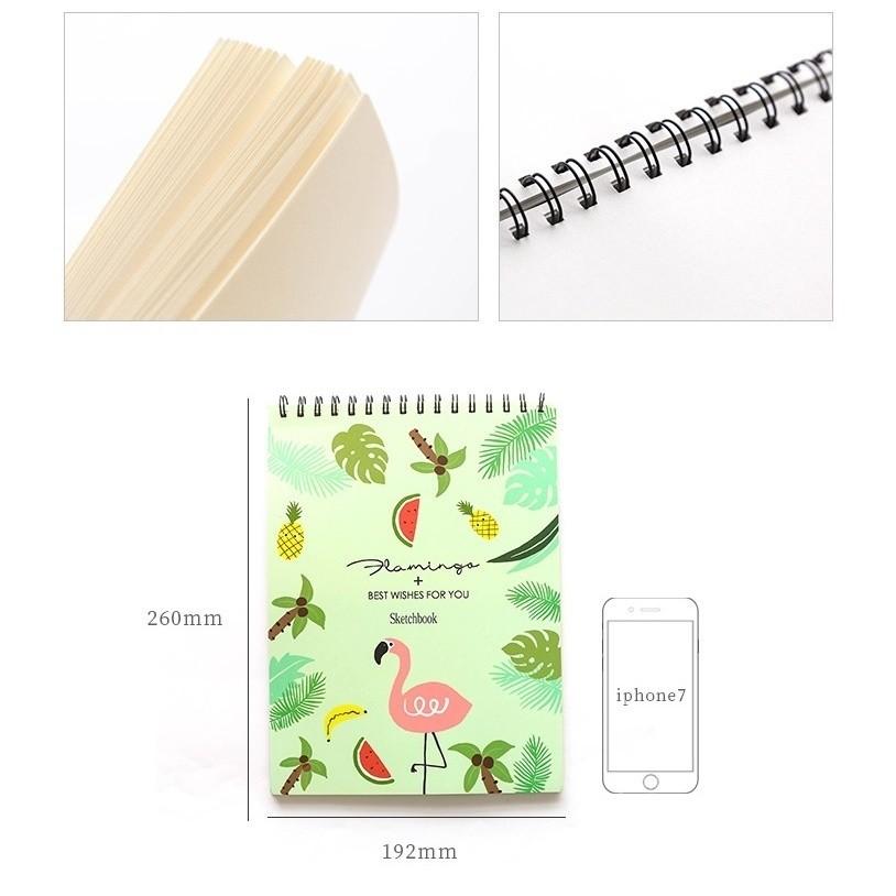スケッチブック 画用紙 画材用紙 192 262mm 可愛い おしゃれ サボテン フラミンゴ お絵描き デッサン 美術 アート 自由帳 Zak おとりよせ Com 通販 Yahoo ショッピング