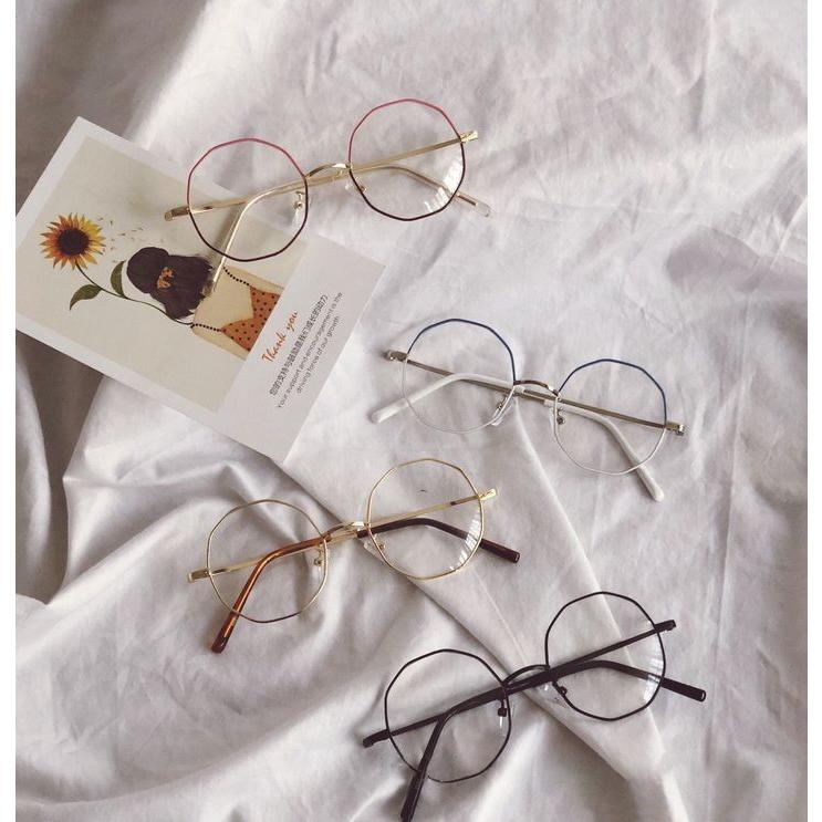 伊達メガネ 眼鏡 キッズ 子供用 男の子 女の子 レンズあり メタルフレーム 細フレーム 多角形 10角形 バイカラー ツートンカラー おしゃれ 個性 Zak おとりよせ Com 通販 Yahoo ショッピング