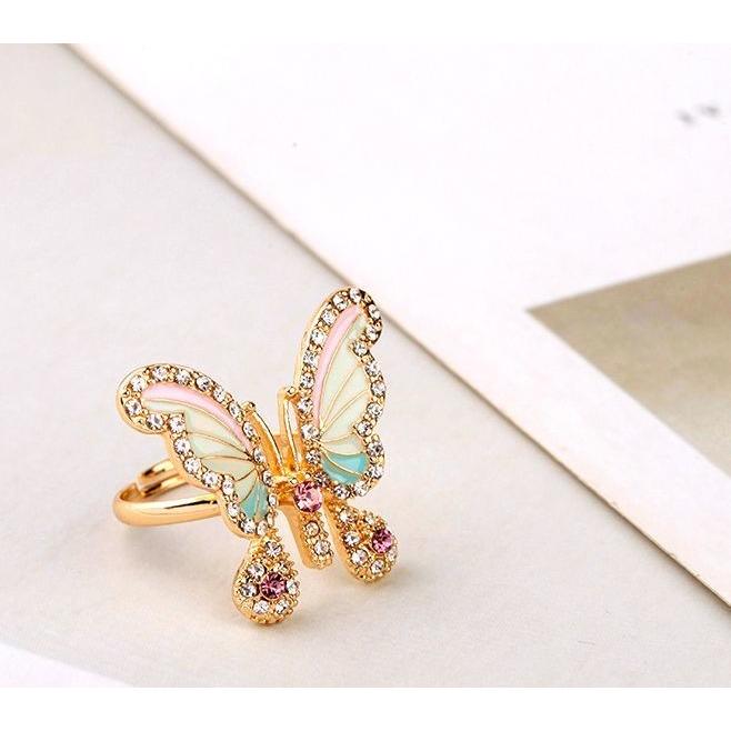 指輪 リング ファッションリング レディース ジュエリー アクセサリー 蝶 チョウ アゲハ蝶 きらきら きれい カラフル 存在感あり ファッション小物 Zak おとりよせ Com 通販 Yahoo ショッピング