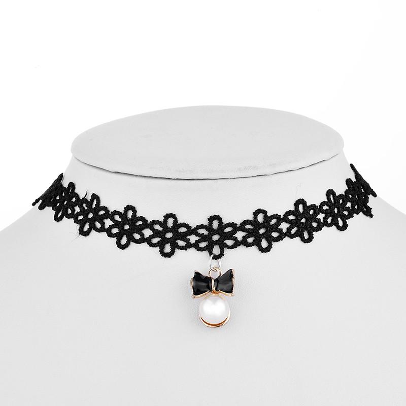 チョーカー アクセサリー レディース 首飾り ネックレス フェイクパール リボン レース 黒 ブラック フラワー シンプル おしゃれ かわいい ゴシッ Zak おとりよせ Com 通販 Yahoo ショッピング
