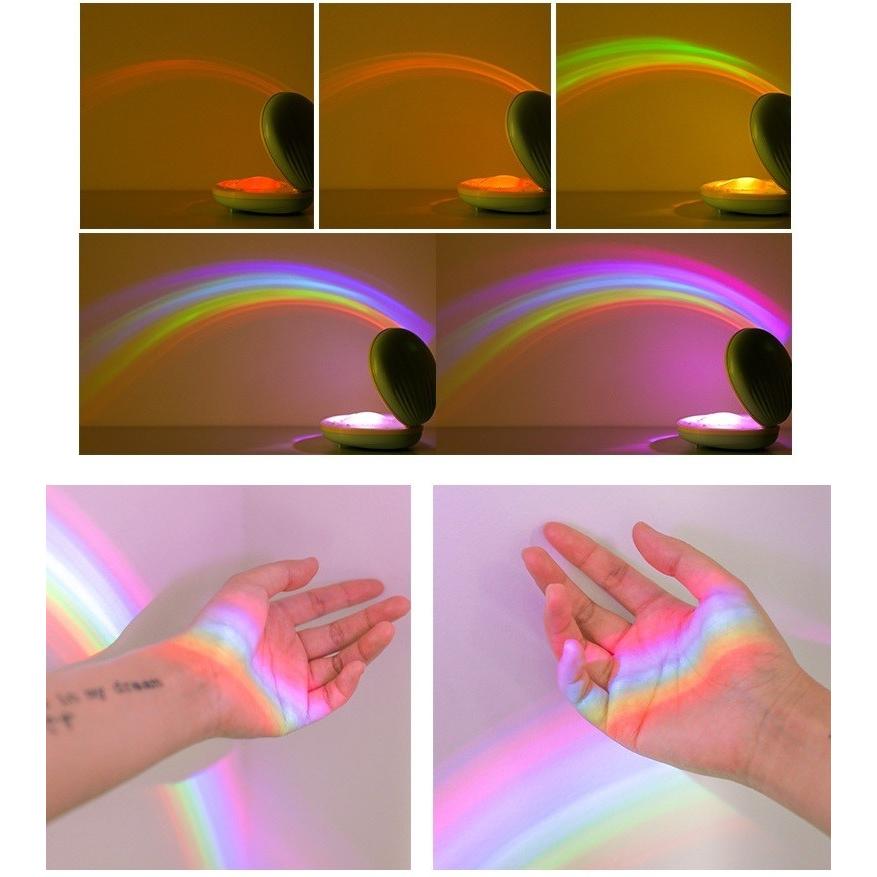 Ledライト レインボー 虹 シェル 貝 ナイトランプ プロジェクター ナイトライト Usb充電 ピンク ブルー Zak おとりよせ Com 通販 Yahoo ショッピング