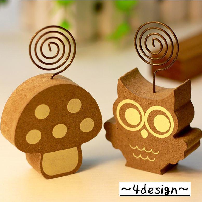 メモスタンド メモクリップ カードホルダー フクロウ きのこ ハリネズミ カード 写真 メモ 雑貨 文房具 おしゃれ かわいい 木製 Zak 450 おとりよせ Com 通販 Yahoo ショッピング