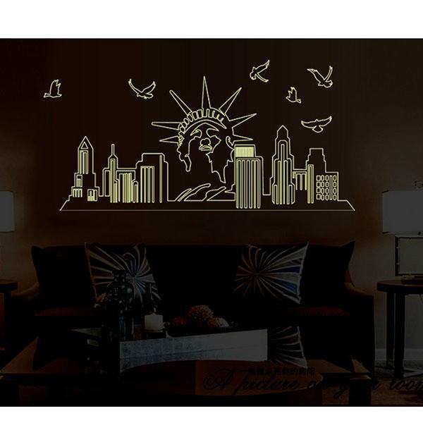 光るウォールステッカー 壁紙シール 夜光 蓄光 ウォールシール 自由の女神 The Statue Of Liberty アメリカ アメリカン おしゃれ Zak おとりよせ Com 通販 Yahoo ショッピング