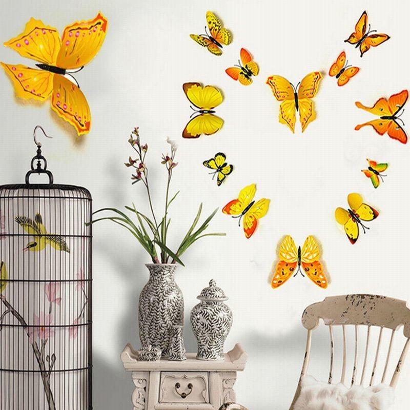 ウォールステッカー 壁紙シール 壁装飾 装飾 ステッカー 雑貨 壁 壁紙 シール インテリア 窓 小物 蝶 ちょうちょ バタフライ 3d リアル 綺麗 Zak おとりよせ Com 通販 Yahoo ショッピング