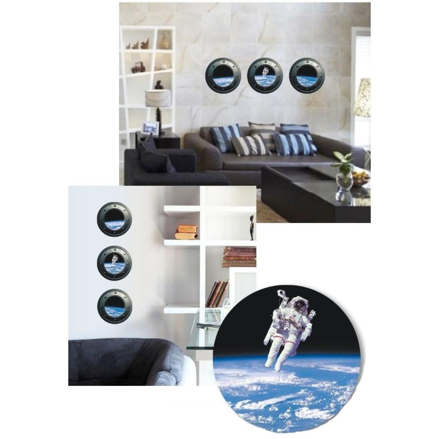 ウォールステッカー 壁紙シール ３枚セット 窓 宇宙 宇宙飛行士 地球 ルームデコレーション ウォールデコレーション 壁面装飾 リフォーム パーティー Zak おとりよせ Com 通販 Yahoo ショッピング