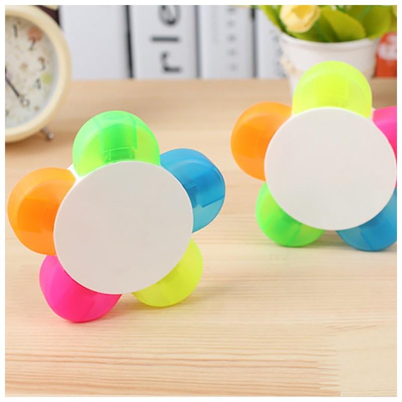 蛍光ペン マーカー 文具 筆記具 5色セット 花の形 花びら かわいい カラフル ピンク 黄色 オレンジ 青 緑 ステーショナリー Zak おとりよせ Com 通販 Yahoo ショッピング