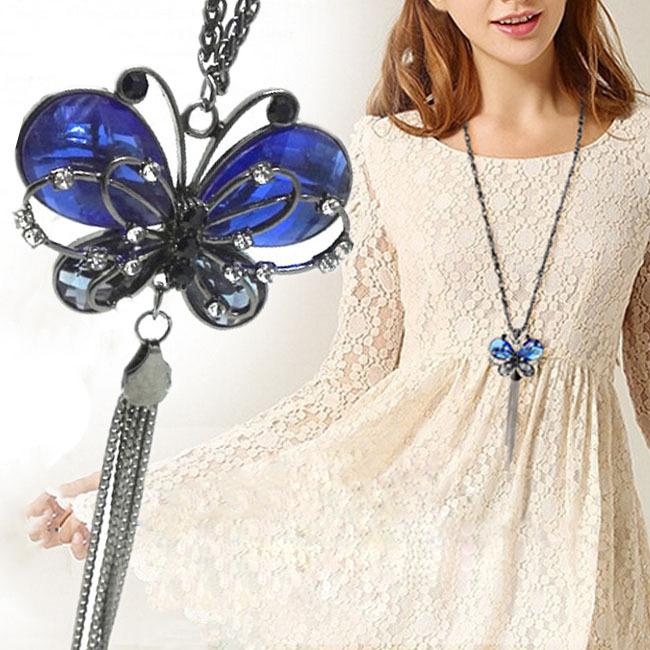 レディース ネックレス ペンダント ロングネックレス 長い 大きい 大きめ ビジュー ラインストーン キラキラ タッセル フリンジ 胡蝶 バタフライ Zak おとりよせ Com 通販 Yahoo ショッピング