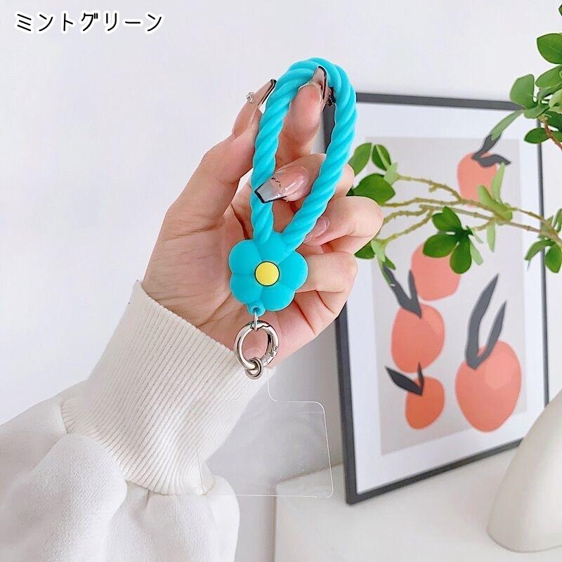 スマホストラップ 携帯ストラップ ケータイストラップ レディース 女性 スマホアクセサリー スマホ関連雑貨 落下防止 ロープ風 縄風 花型 フラワー｜mignonlindo｜11