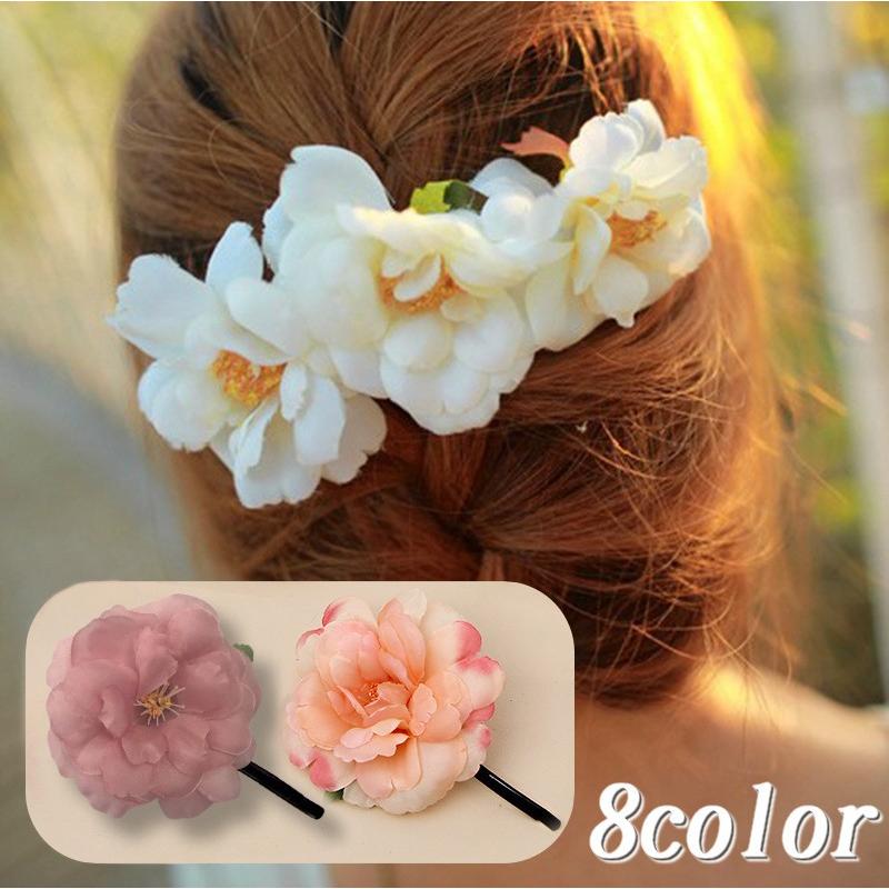 ヘアピン ヘアアクセサリー ヘッドドレス コサージュ フラワーモチーフ お花 レディース 髪飾り 髪留め ヘアアレンジ 結婚式 パーティー お呼ばれ Zak おとりよせ Com 通販 Yahoo ショッピング
