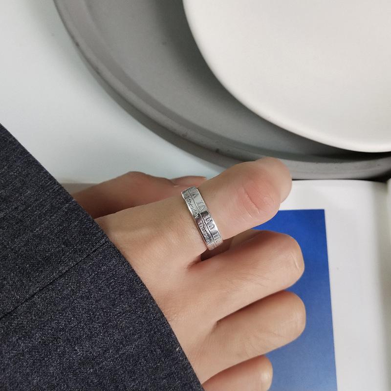 リング 指輪 レディース 刻印 曜日 ローマ数字 リーフ フリーサイズ 太め シルバーカラー ヴィンテージ おしゃれ シンプル カジュアル かっこいい Zak おとりよせ Com 通販 Yahoo ショッピング