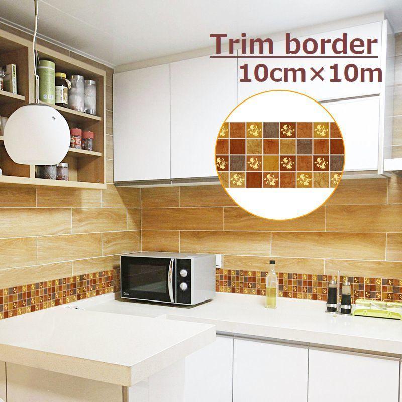 トリムボーダー ウォールステッカー 幅広 アクセントクロス 欧風 ヨーロピアン タイル風 上品 インテリア 壁紙 リメイクシート キッチン シールタイ Zak 406 おとりよせ Com 通販 Yahoo ショッピング
