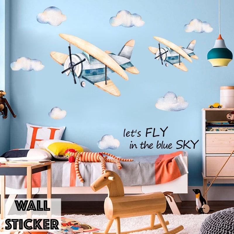 最大62 Offクーポン ウォールステッカー 壁ステッカー 壁紙シール シール式 飛行機 空 雲 子供部屋 ルームデコレーション ウォールデコレーション 貼り付け簡単 Diy Heartlandgolfpark Com