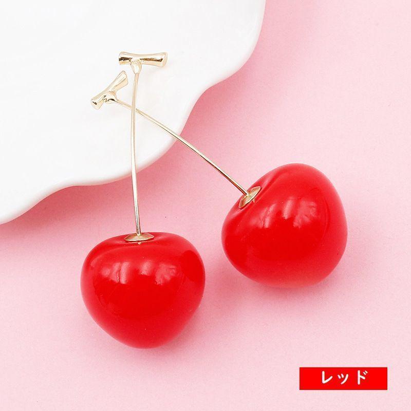 ピアス チェリー さくらんぼ ロングピアス レディース アクセサリー ジュエリー フルーツ 果物 リアル 個性的 可愛い プレゼント ギフト Zak おとりよせ Com 通販 Yahoo ショッピング