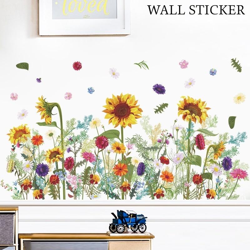 ウォールステッカー 壁ステッカー 壁紙シール シール式 ルームデコレーション ウォールデコレーション フラワー お花 お洒落 リビング 玄関 寝室 貼