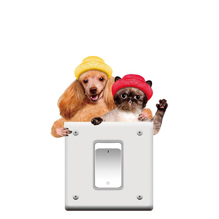 スイッチステッカー ウォールステッカー コンセント 壁スイッチ 壁シール 壁紙 ドッグ 犬 動物 3dステッカー 3dアート 立体 スイッチ スイッチ Zak 563 おとりよせ Com 通販 Yahoo ショッピング