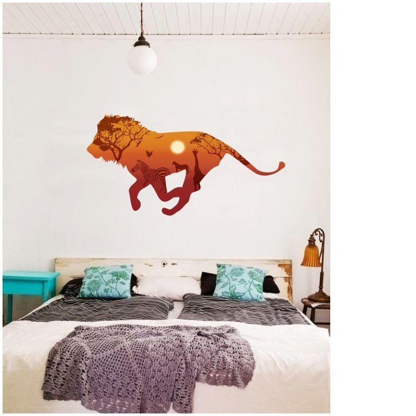 ウォールステッカー 壁紙シール ウォールシール ライオン シルエット Lion サバンナ 可愛い かわいい おしゃれ 壁シール 壁面装飾 壁装飾 室内 Zak おとりよせ Com 通販 Yahoo ショッピング