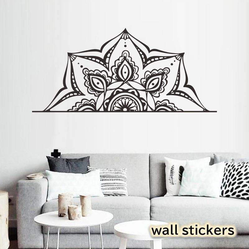 ウォールステッカー シール式 壁用 壁紙シール シンプル モノトーン 曼荼羅 曼陀羅 おしゃれ Diy リビング ダイニング アジアン オリエンタル Zak おとりよせ Com 通販 Yahoo ショッピング