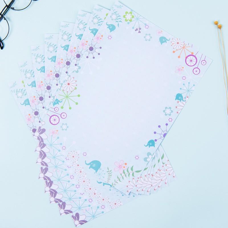 便箋 便せん レター用紙 レターペーパー メモ用紙 メモ カラー 文房具 紙 イラスト 花 フラワー 小花 象 ゾウ ハート 上品 大人っぽい Zak おとりよせ Com 通販 Yahoo ショッピング