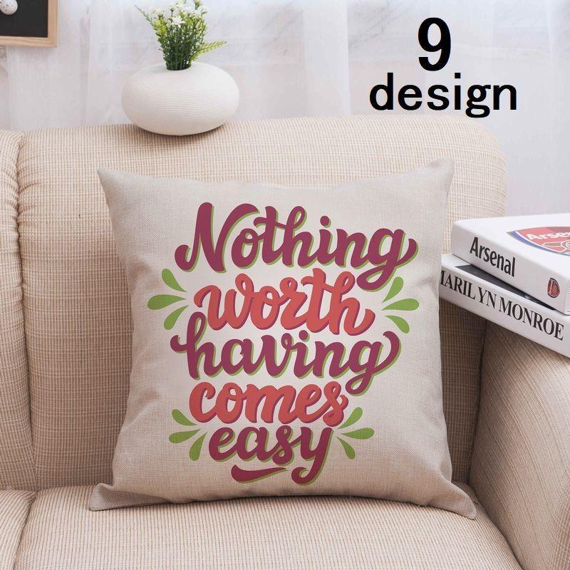 クッションカバー カバー 45 45 正方形 単品 カバーのみ ファスナー開閉 ジッパー 英語モチーフ 英字 英文 数字 英語メッセージ シンプル お Zak 509 1 おとりよせ Com 通販 Yahoo ショッピング