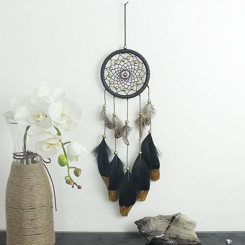モデル着用 注目アイテム ドリームキャッチャー インテリア雑貨 装飾品 飾り オーナメント 魔除け お守り 願い事 幸運アイテム 安眠 インディアン雑貨 羽 フェザー おしゃれ