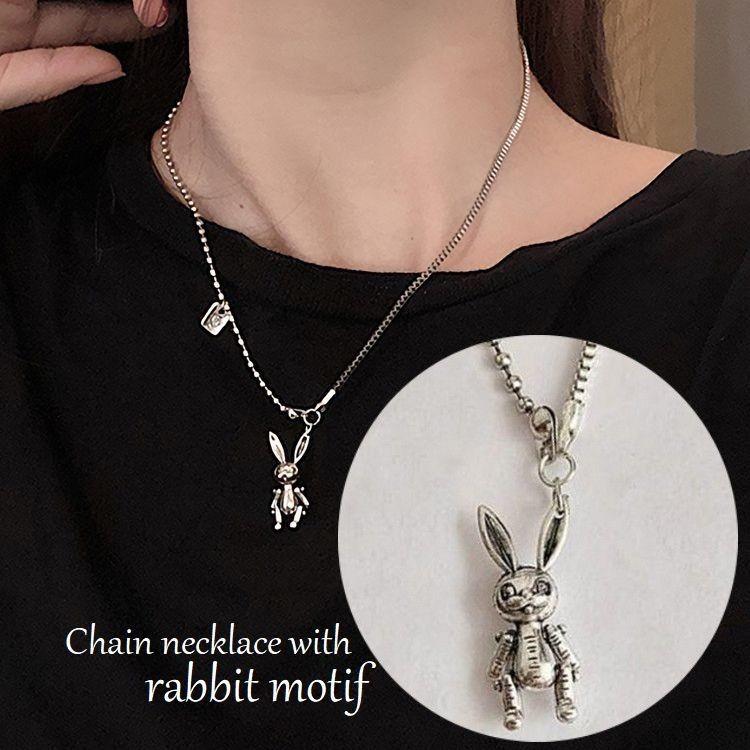 ネックレス ウサギ ペンダント アンティーク調 レトロ レディース アクセサリー ジュエリー ボールチェーン 可愛い ラビット ファッション小物 プレ Zak おとりよせ Com 通販 Yahoo ショッピング