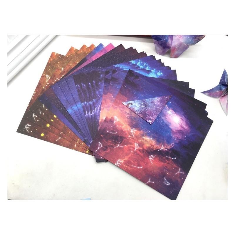 折り紙 おりがみ ペーパークラフト 工作 15センチ 両面 柄 キラキラ 花 星空 宇宙 タワー おしゃれ Zak 61808 おとりよせ Com 通販 Yahoo ショッピング