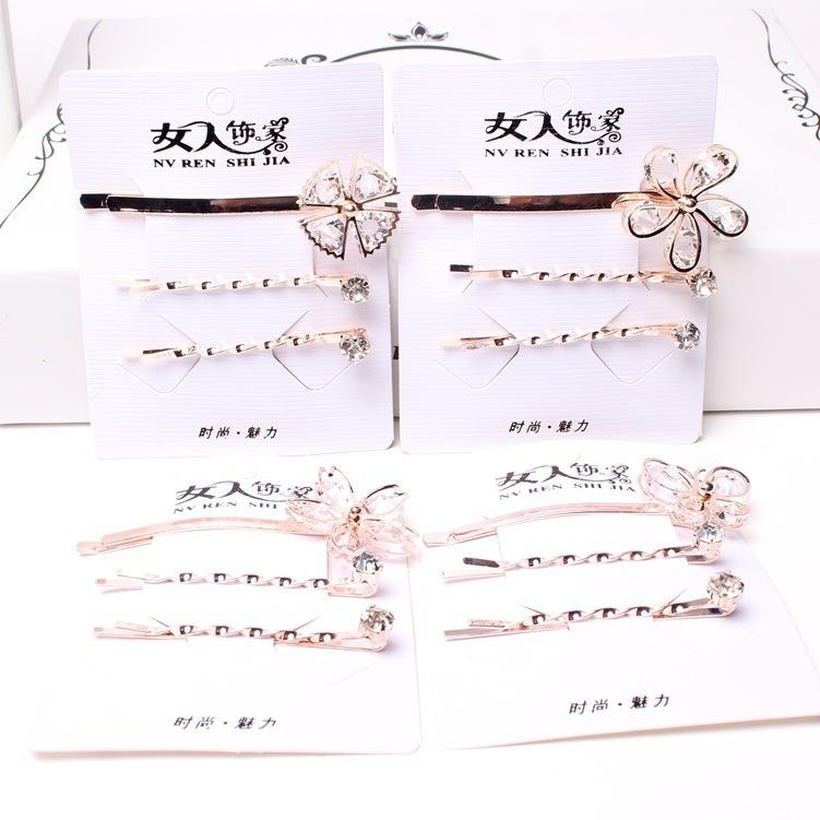 ヘアピン ヘアアクセサリー ３本セットフラワーモチーフ ラインストーン クリスタルストーン アメピン 髪留め レディース 女性 Zak おとりよせ Com 通販 Yahoo ショッピング
