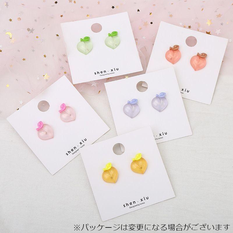 ピアス フルーツピアス レディース アクセサリー ピーチ 桃 フルーツ 果物 カジュアル パステル キャンディカラー ポップ おしゃれ オシャレ かわ Zak おとりよせ Com 通販 Yahoo ショッピング