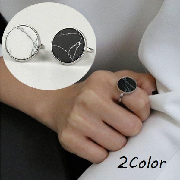 指輪 ファッションリング 大きめ レディース メンズ 男女兼用 ユニセックス アクセサリー レトロ感 マーブル調 大理石風 白 黒 カジュアル シンプ Zak おとりよせ Com 通販 Yahoo ショッピング