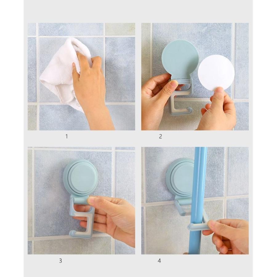 吸盤フック モップホルダー ホルダー モップ掛け ブラシ掛け ほうき掛け モップ ブラシ ブラシホルダー ほうきホルダー 便利 生活雑貨 モップ収納 Zak おとりよせ Com 通販 Yahoo ショッピング