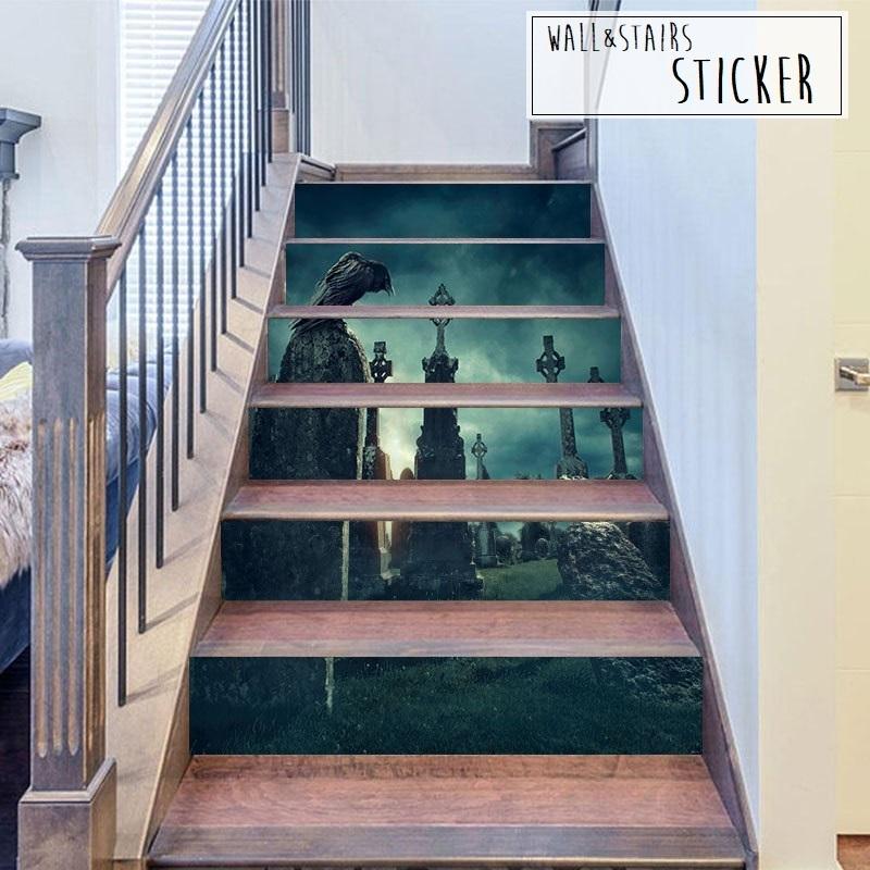 ウォールステッカー 階段ステッカー ステップ 壁ステッカー 壁紙シール シール式 カラス 墓 墓地 ハロウィン インテリア雑貨 Diy 模様替え プチ Zak おとりよせ Com 通販 Yahoo ショッピング