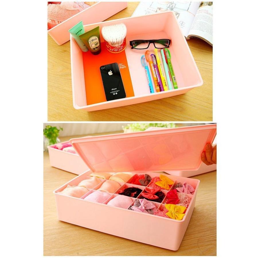 仕切りボックス 仕切りケース 下着収納 仕分け 収納ケース 蓋付き ふた付き 生活雑貨 収納雑貨 ブラ収納 下着収納 ショーツ収納 15マス 10マス Zak おとりよせ Com 通販 Yahoo ショッピング